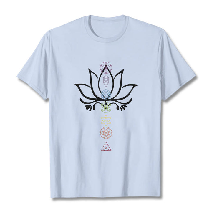 Buddha Stones Lotus Sacred Geometry Tee T-shirt