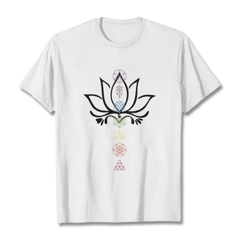 Buddha Stones Lotus Sacred Geometry Tee T-shirt