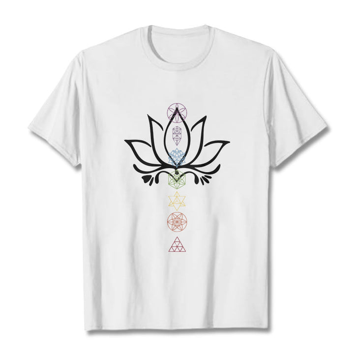 Buddha Stones Lotus Sacred Geometry Tee T-shirt