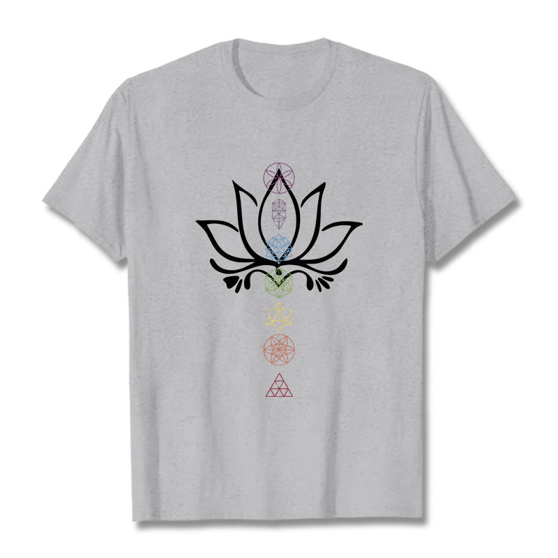 Buddha Stones Lotus Sacred Geometry Tee T-shirt