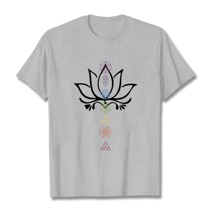 Buddha Stones Lotus Sacred Geometry Tee T-shirt