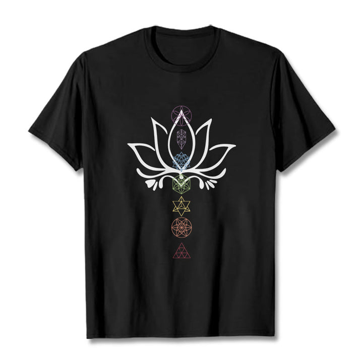 Buddha Stones Lotus Sacred Geometry Tee T-shirt