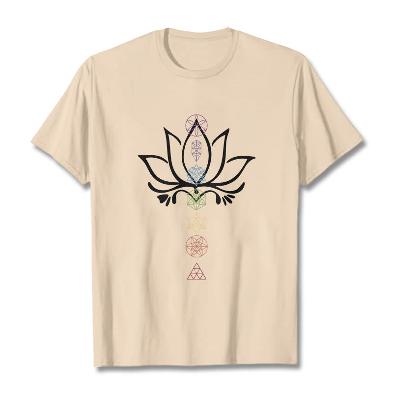 Buddha Stones Lotus Sacred Geometry Tee T-shirt