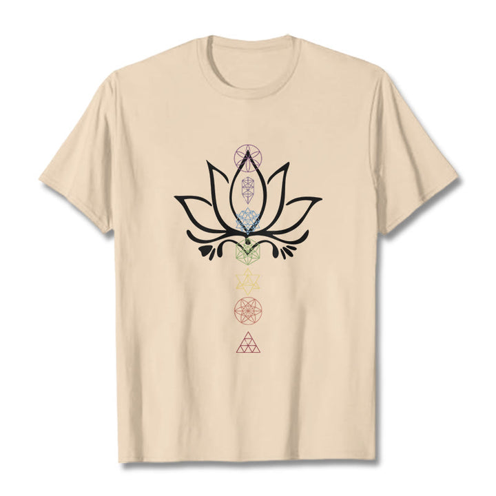 Buddha Stones Lotus Sacred Geometry Tee T-shirt