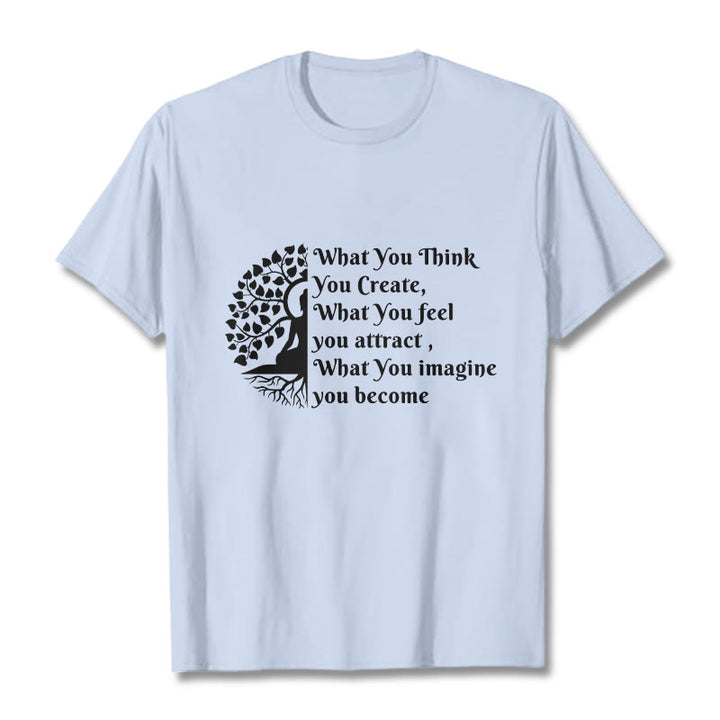 Buddha Stones Half-meditation Buddha Tree Tee T-shirt - LightCyan - 2XL - image 19