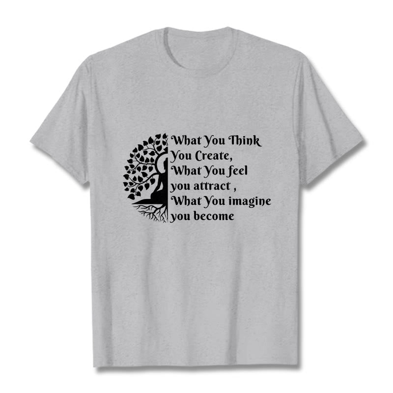 Buddha Stones Half-meditation Buddha Tree Tee T-shirt - LightGrey - 2XL - image 20