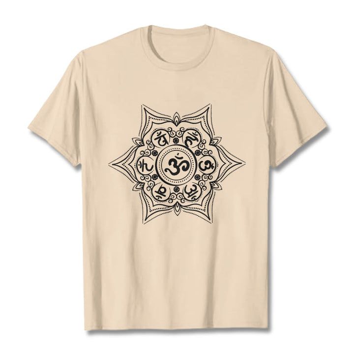 Buddha Stones Mandala Om Mani Padme Hum Tee T-shirt