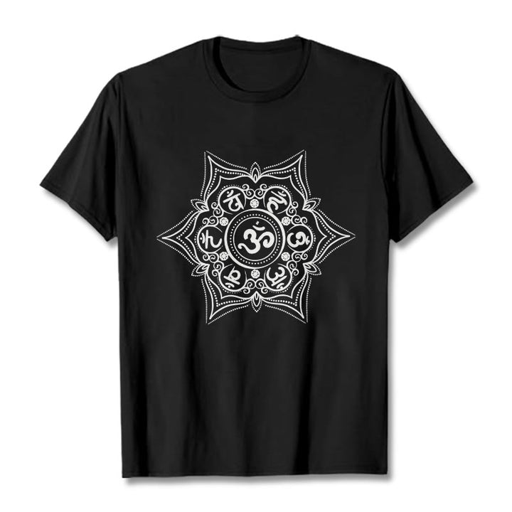 Buddha Stones Mandala Om Mani Padme Hum Tee T-shirt