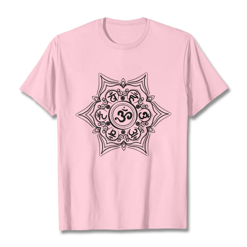 Buddha Stones Mandala Om Mani Padme Hum Tee T-shirt