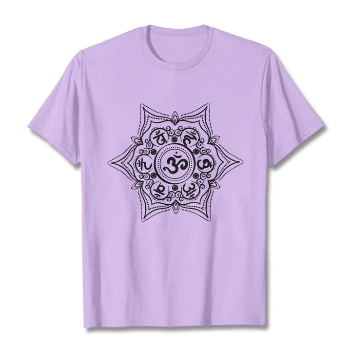 Buddha Stones Mandala Om Mani Padme Hum Tee T-shirt