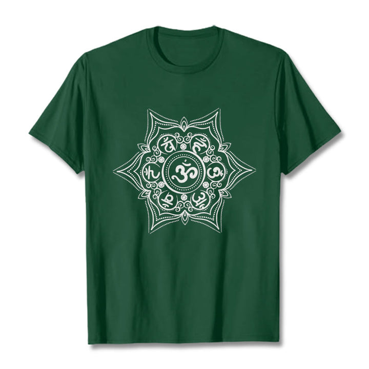 Buddha Stones Mandala Om Mani Padme Hum Tee T-shirt