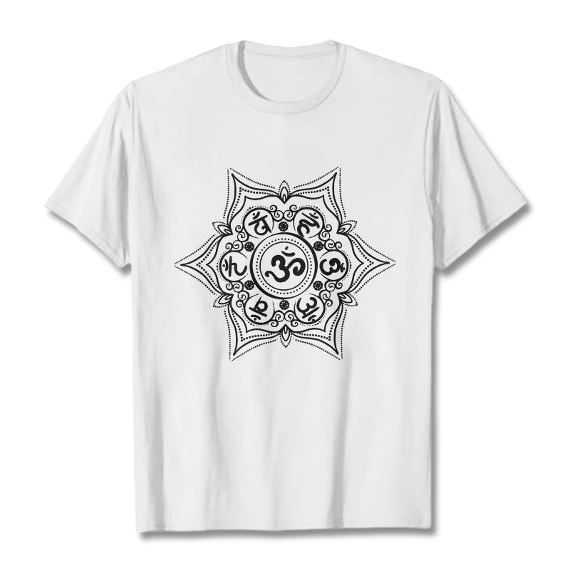 Buddha Stones Mandala Om Mani Padme Hum Tee T-shirt
