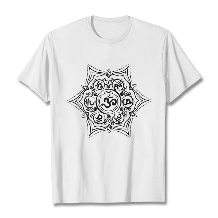 Buddha Stones Mandala Om Mani Padme Hum Tee T-shirt