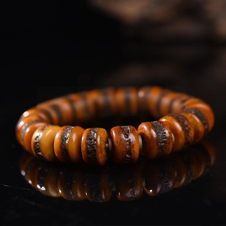 Buddha Stones Vintage Tibetan Bone Beads Skull Balance Bracelet