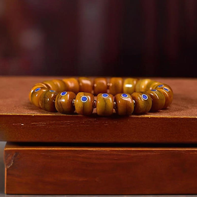 Buddha Stones Vintage Tibetan Bone Beads Braided Rope Positive Balance Bracelet
