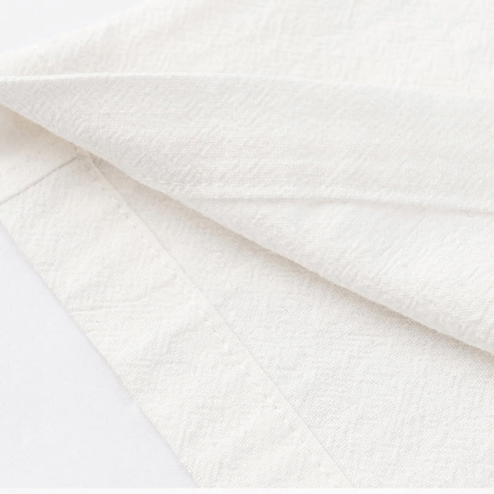 Buddha Stones Casual 2Pcs Pure Color Half Button Design Shirt Drawstring Pants Men's Cotton Linen Meditation Cloth Set With Pockets - image 10