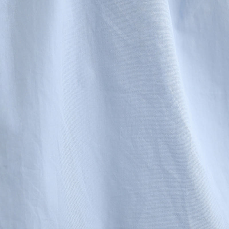 Buddha Stones Summer Solid Color Pleated Design Halter Neck Sleeveless Cotton Linen Women's Vest - image 6