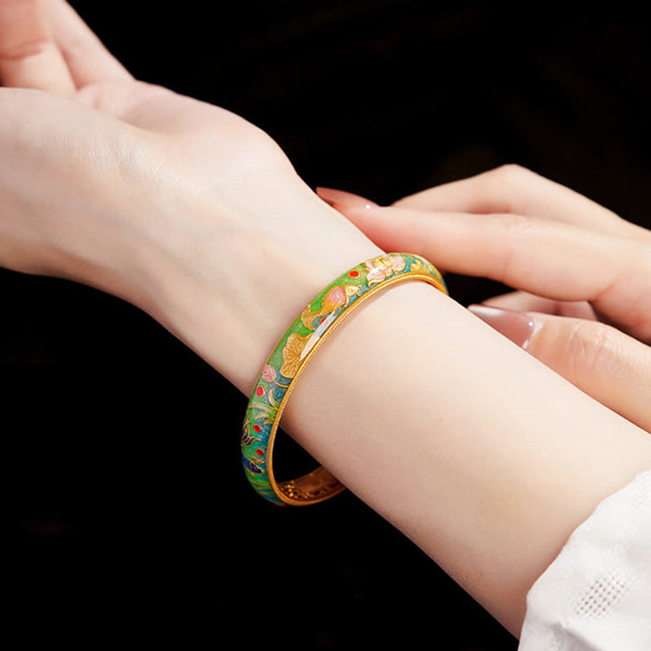 Buddha Stones 999 Sterling Silver Koi Fish Lotus Hollow Design Wealth Bracelet Bangle 2.28 IN (58 MM) - image 9