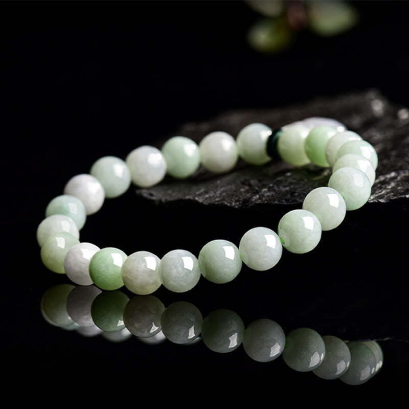 Buddha Stones Natural Jade Money Bag Charm Luck Bracelet