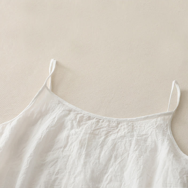 Buddha Stones Vintage Side Lace-up Splicing Lace V-neck Sleeveless Women's  Vest - image 6