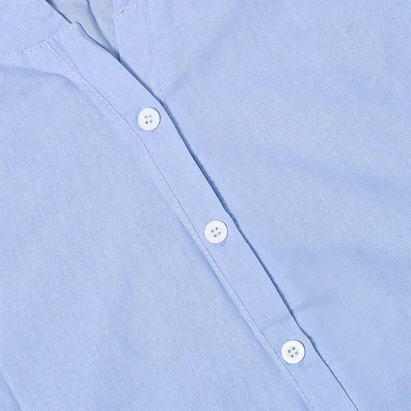 Buddha Stones Casual Plain Button Notched Collar Women's Short Sleeve Shirt - image 9