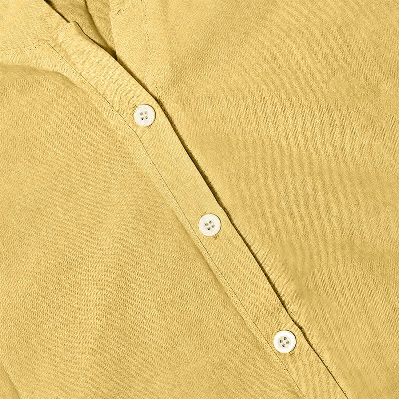 Buddha Stones Casual Plain Button Notched Collar Women's Short Sleeve Shirt - image 14