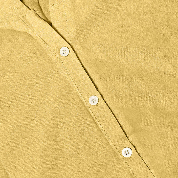 Buddha Stones Casual Plain Button Notched Collar Women's Short Sleeve Shirt - image 14