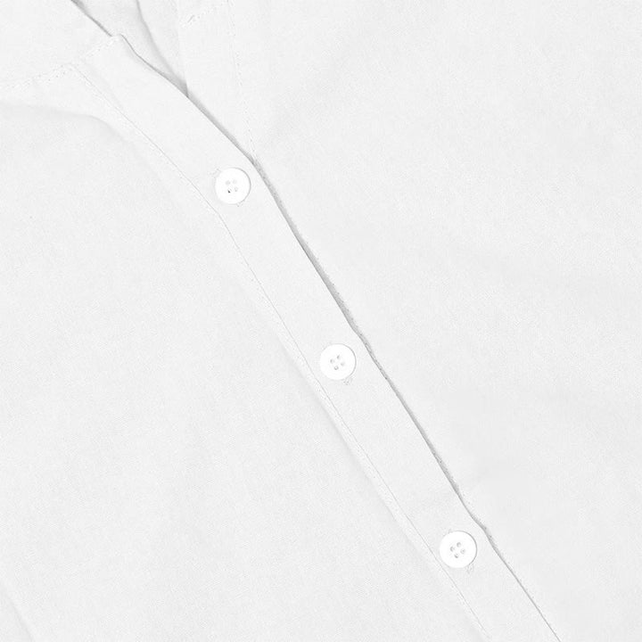 Buddha Stones Casual Plain Button Notched Collar Women's Short Sleeve Shirt - image 16