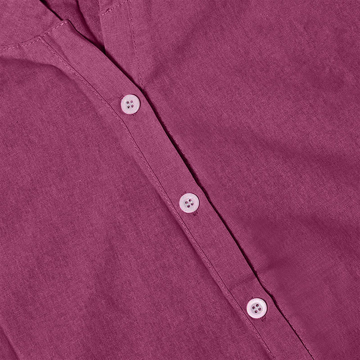 Buddha Stones Casual Plain Button Notched Collar Women's Short Sleeve Shirt - image 24