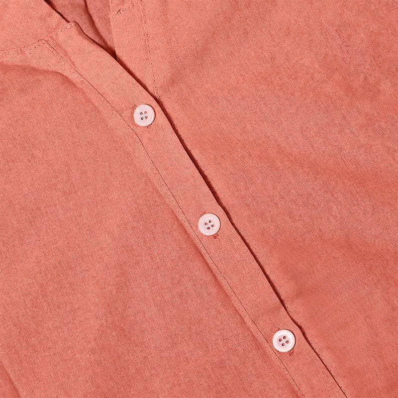 Buddha Stones Casual Plain Button Notched Collar Women's Short Sleeve Shirt - image 49