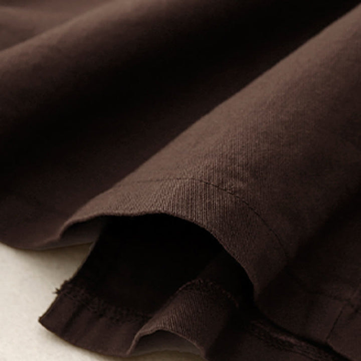 Buddha Stones Vintage Plain Drawstring Button Design Slide Slite Women's Cotton Linen 7-8 Length Skirt With Pockets - image 12