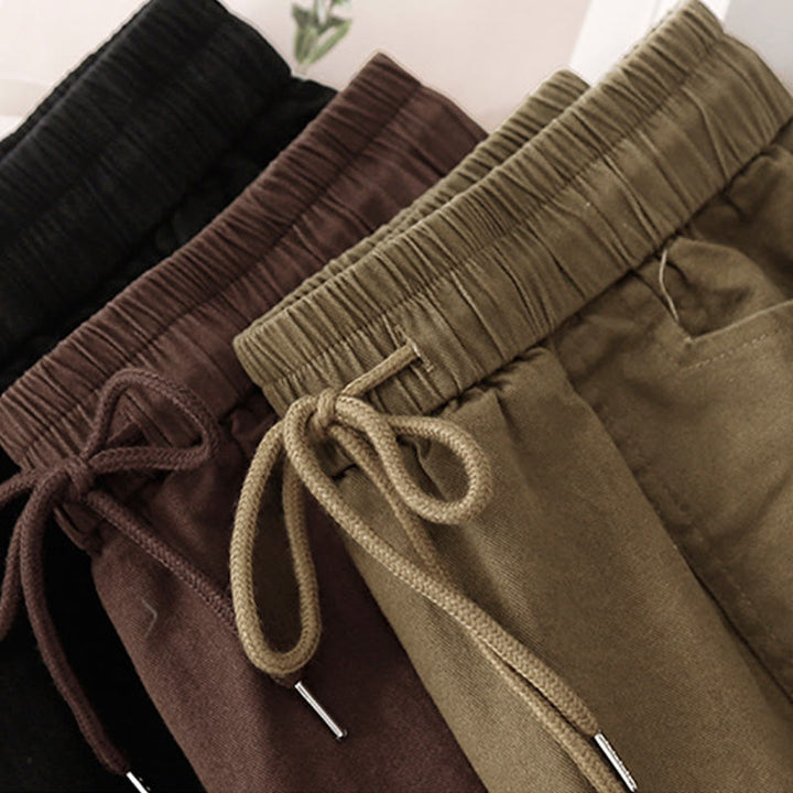 Buddha Stones Vintage Plain Drawstring Button Design Slide Slite Women's Cotton Linen 7-8 Length Skirt With Pockets - image 17