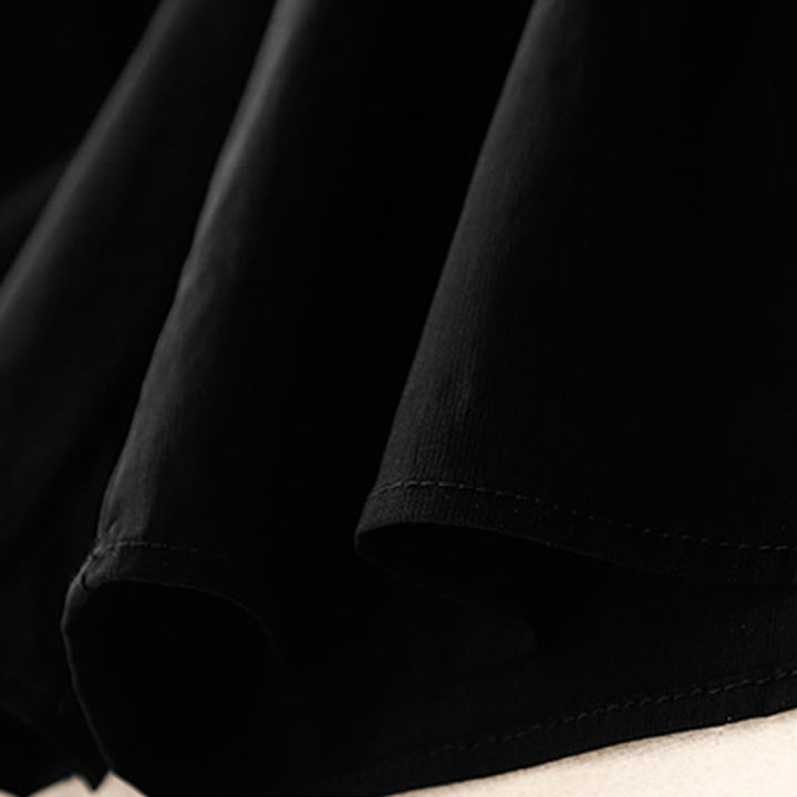 Buddha Stones Casual Loose Plain Women's Cotton Elastic 7-8 Length Wide Leg Pants With Pockets - image 12