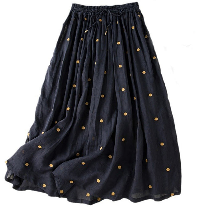 Buddha Stones Artistic Vintage Dot Pattern Women's Pleated Skirt - image 22