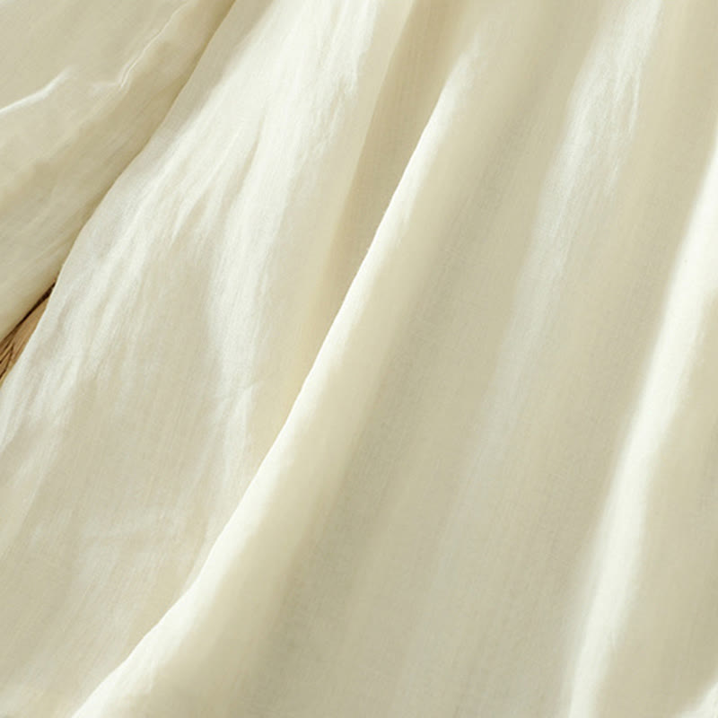 Buddha Stones Casual Plain Lined Ribbon Elastic Women's Polyester Wide Leg Pants With Pockets - image 2