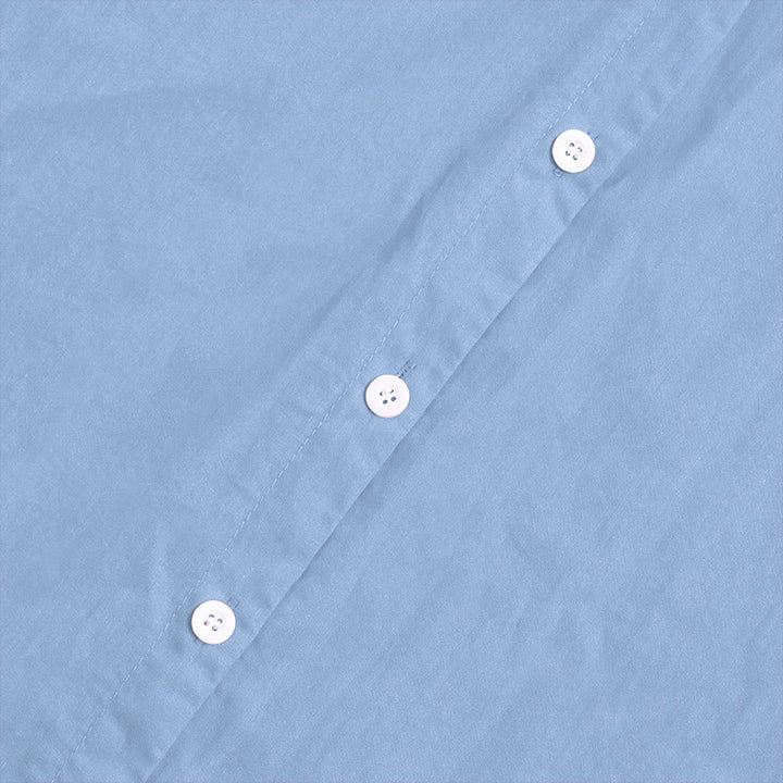 Buddha Stones Summer Casual Plain Breasted Notched Collar Short Sleeve Women's Cotton Linen Shirt - image 63