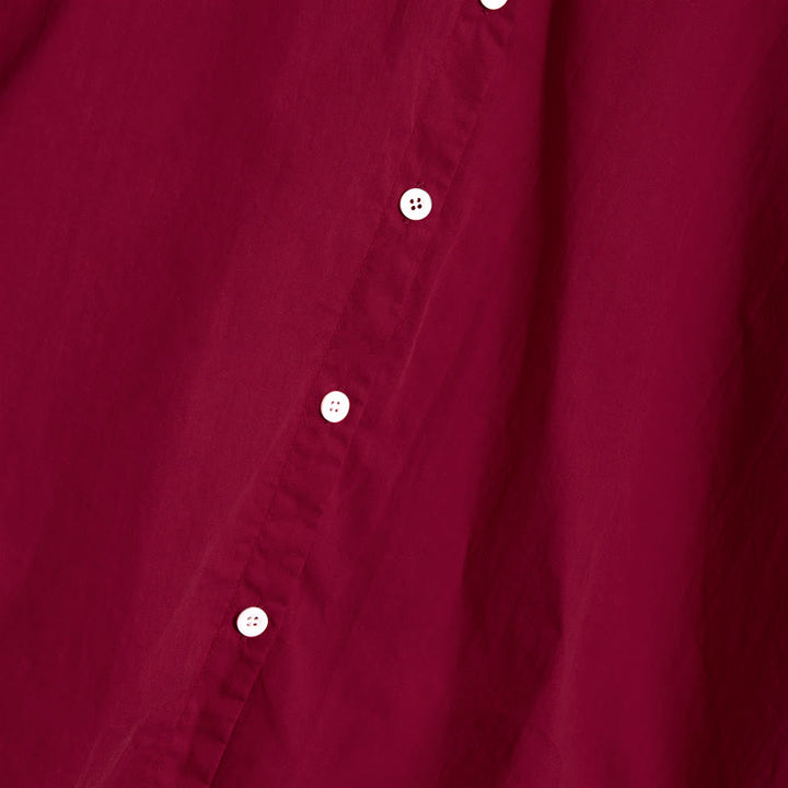 Buddha Stones Summer Casual Plain Breasted Notched Collar Short Sleeve Women's Cotton Linen Shirt - image 70