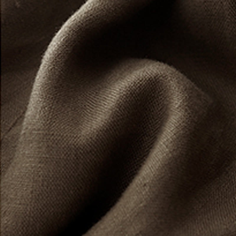 Buddha Stones Summer Casual Pleat Plain Cotton Linen Women's Shorts With Pockets - image 12