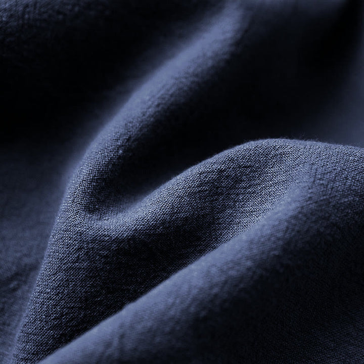 Buddha Stones Casual Summer Pure Color Jacquard Button Crew Neck Cotton Women's Short Sleeve T-Shirt - image 14