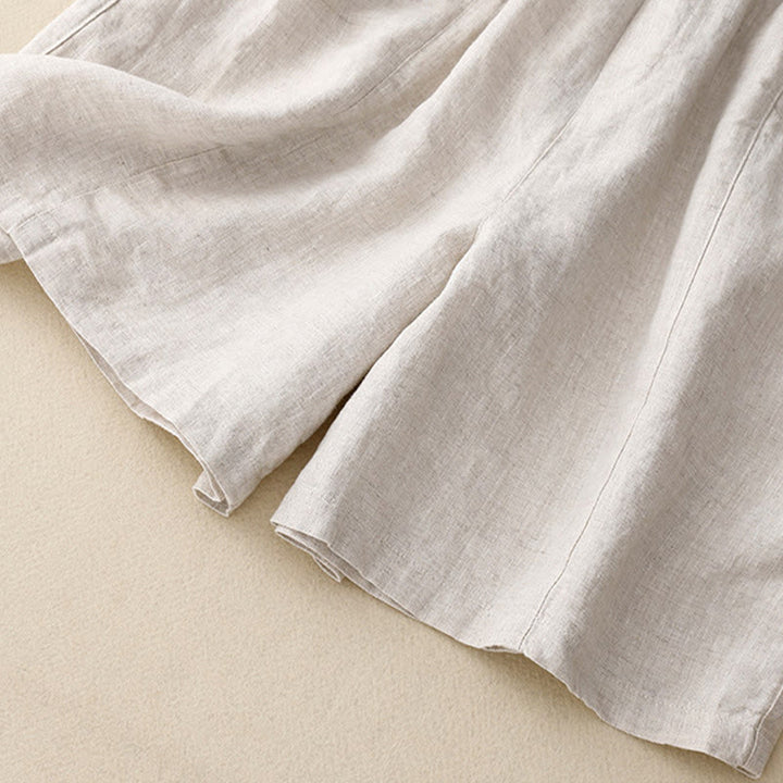 Buddha Stones Summer Casual Buttons Plain Women's Shorts With Pockets - image 12