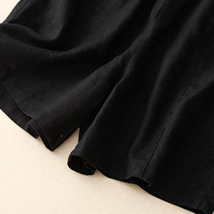 Buddha Stones Summer Casual Buttons Plain Women's Shorts With Pockets - image 24