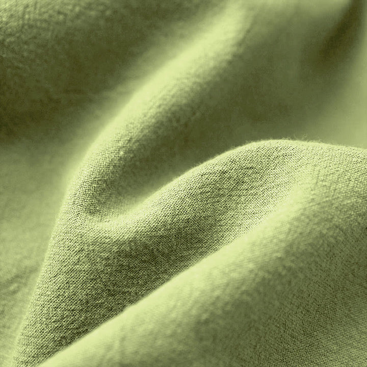 Buddha Stones Casual Summer Pure Color Jacquard Button Crew Neck Cotton Women's Short Sleeve T-Shirt - image 24