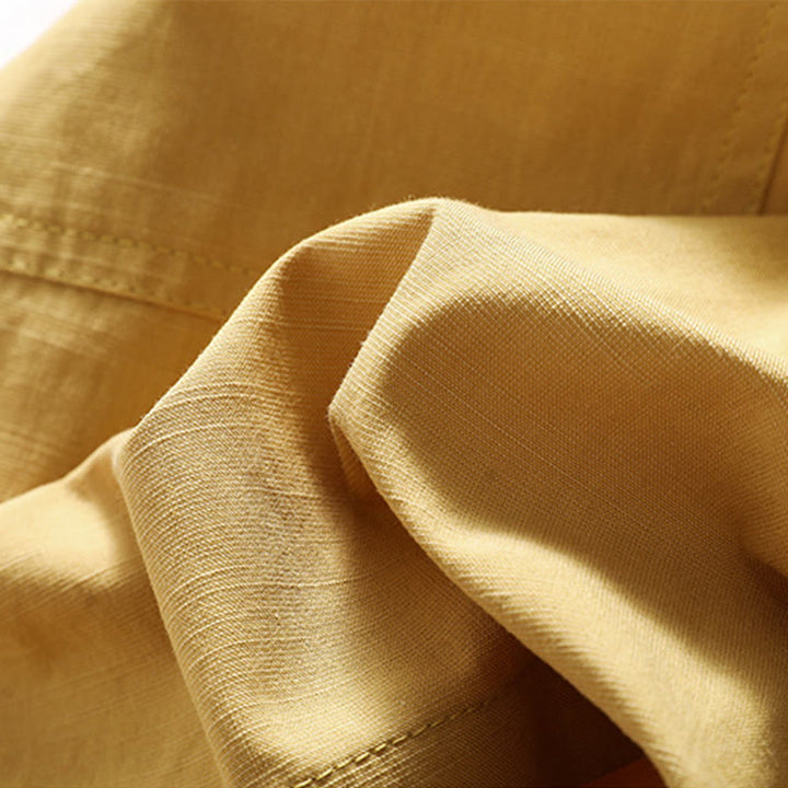 Buddha Stones Summer Casual Elastic Waist Plain Women's Polyester Shorts With Pockets - image 27