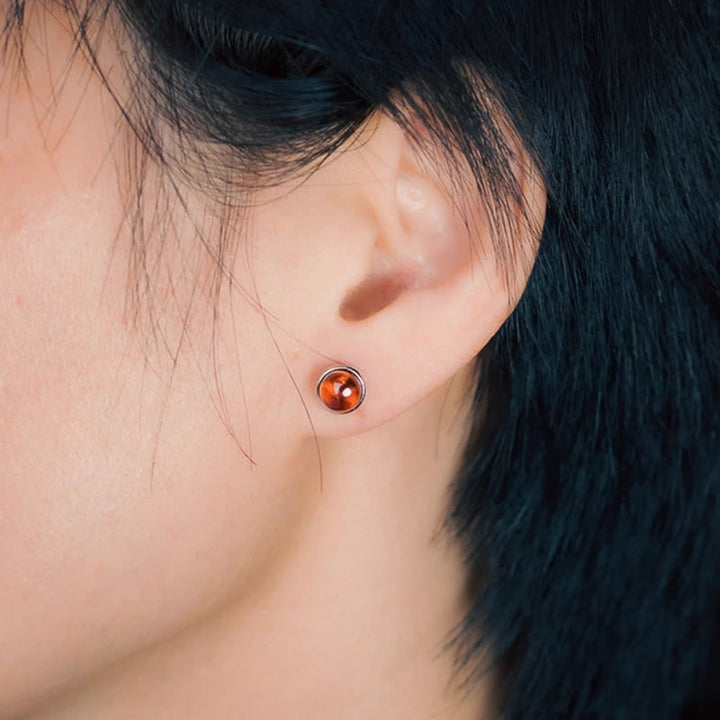 Buddha Stones 925 Sterling Silver Garnet Protection Earrings - image 7