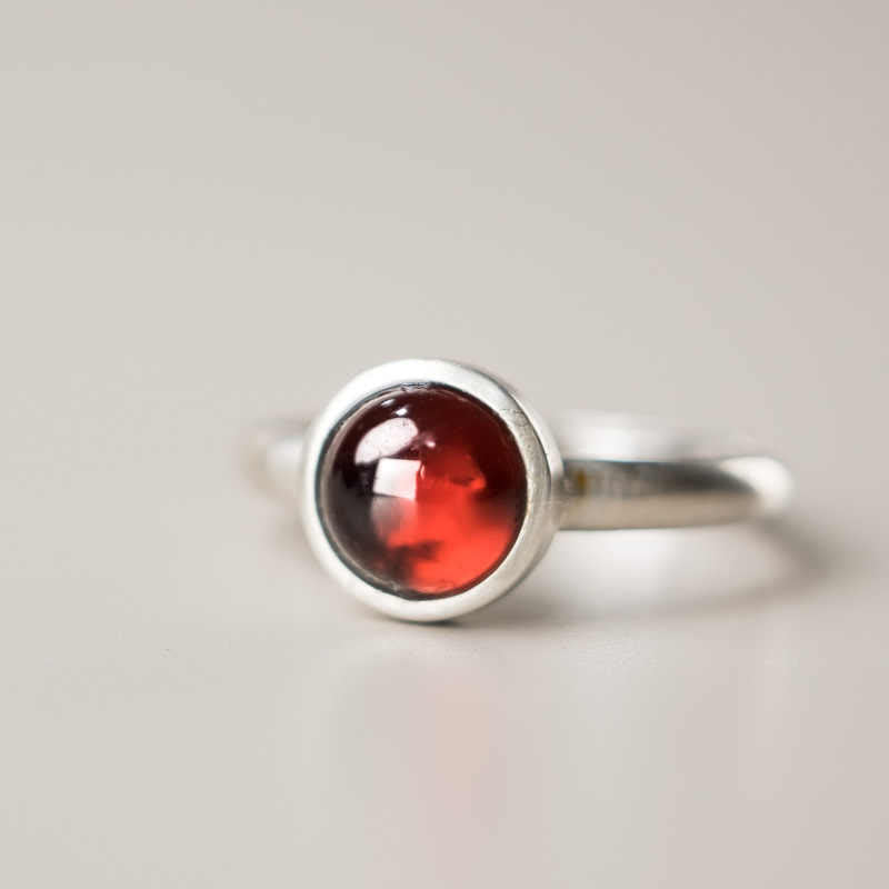 Buddha Stones Natural 925 Sterling Silver Garnet Adjustable Protection Ring - image 1