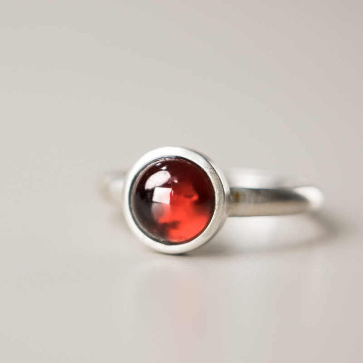 Buddha Stones Natural 925 Sterling Silver Garnet Adjustable Protection Ring - image 1