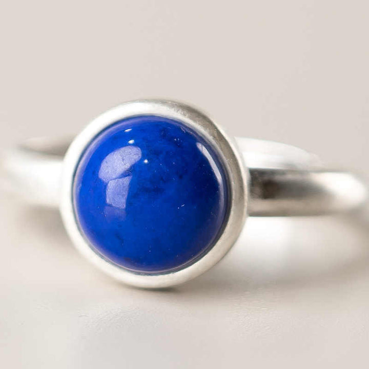 Buddha Stones Natural 925 Sterling Silver Lazurite Lapis Lazuli Turquoise Adjustable Balance Ring - image 3