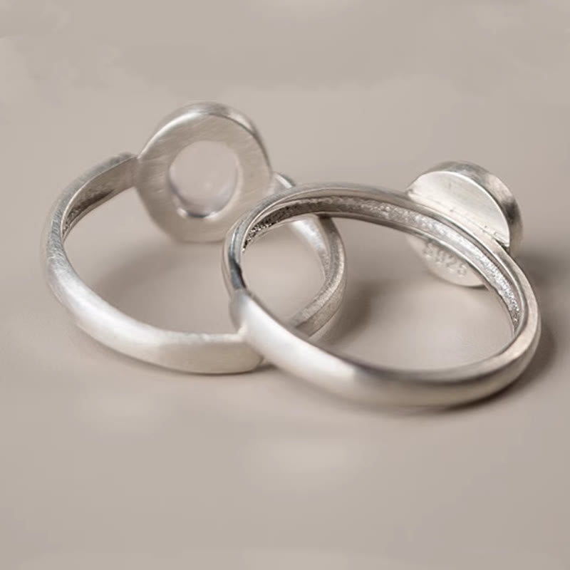 Buddha Stones Natural 925 Sterling Silver Pink Crystal Adjustable Warmth Ring - image 11