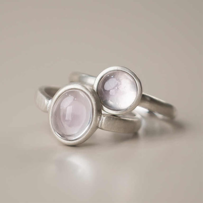 Buddha Stones Natural 925 Sterling Silver Pink Crystal Adjustable Warmth Ring - image 10