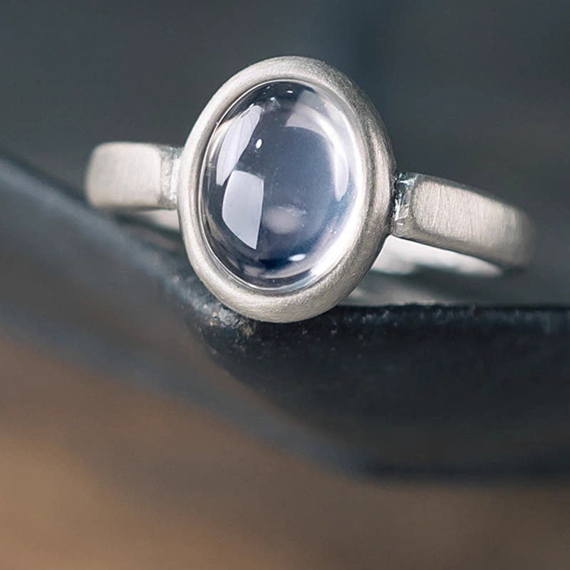 Buddha Stones Natural 925 Sterling Silver Pink Crystal Adjustable Warmth Ring - image 3